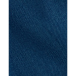 Chemise carl col droit ouvert en flanelle de coton et lyocell chevron bleu