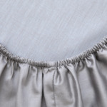 BOSS Home - Drap housse en satin de coton gris, Metastripe