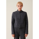 Veste courte laine mélangée grise