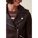 Veste cuir lisse cintrée