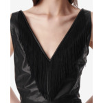 Top En Cuir À Franges