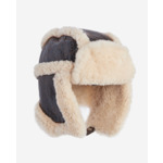 Chapka En Peau Lainée Marron