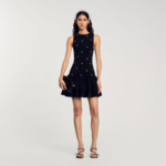 Robe en maille velours