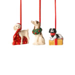 Nostalgic Ornaments chiens, ensemble de 3 pcs, 6 x 7 cm