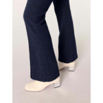 Bottines en cuir à bout carré