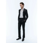 Pantalon grande taille en serge de laine