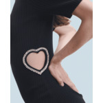 Robe Courte Manche Courte Bijoux Coeur