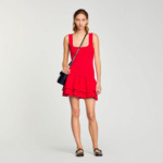 Robe courte col carré