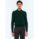 Polo point de riz en laine certifiée