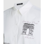 POPLIN PARIS PRINT BLOUSE