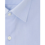 Chemise Ajustée en fil-à-fil bleu