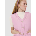 Doudoune sans manches Dario-rose matte