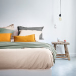 TDM - Drap housse pour lit articulé en percale de coton violet, Alcove