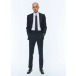 Chemise col pointe en popeline de coton