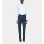 Pantalon De Costume En Laine Bleu Marine Homme