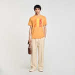 T-shirt en coton à imprimé vagues