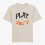 T-shirt Titus beige chiné imprimé