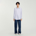 Chemise à rayures strassée