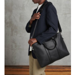 Porte documents 17" Charles en cuir grainé très grand modèle