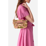 Moyen Sac Moon En Raphia En Soie