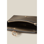 Pochette large cuir grainé