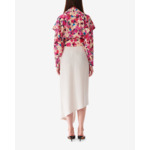 Top Imprimé En Soie Col V Martina