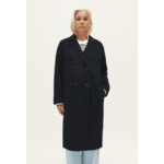 Manteau laine mi-long bleu marine