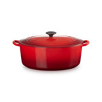 Cocotte ovale 31cm en fonte émaillée cerise