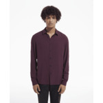 Chemise Slim Decintree Unie Patte De Boutonnage Cachee