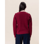 Pull Jane en laine unie bordeaux
