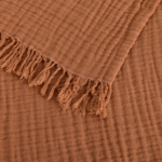 Desforges - Couvre lit en gaze de coton rose, Cyclades