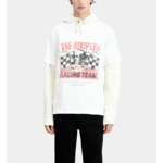 T-Shirt Blanc Avec Sérigraphie Racing Skull Homme