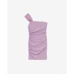 Robe Courte Asymétrique En Soie Raven