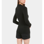 Polo Manches Longues Noir Femme