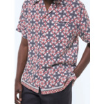 Chemise à col requin en viscose