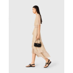 Robe à volants métallisée