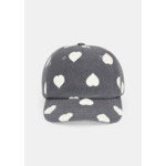 Casquette Carole-grise imprimé coeurs