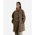 Manteau Mi Long A Crreaux Avec Boucle Metallique