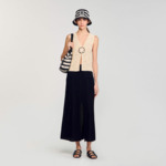 Jupe longue en maille fantaisie