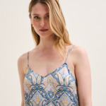 Laurence Tavernier - Chemise de nuit longue en satin de soie, Dandy