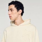 Hoodie à capuche orné de fleurs