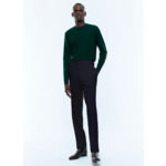 Pantalon ajusté en serge de laine