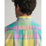 Chemise regular fit à carreaux madras colorés et manches courtes