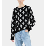 Pull À Losanges En Laine Et Alpaga Noir Et Gris Homme