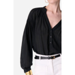 BLOUSE COL V JACQAURD BRODE NIPOA