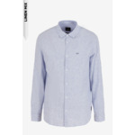 Camicia-ligne blanc/bleu flou