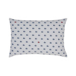 Lacoste - Taie d'oreiller en coton bleu, L Lacoste