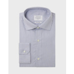 Chemise Semi-ajustée Infroissable rayée bleue