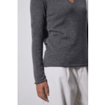 Pull col V Neva GRIS CHINE FONCE 008