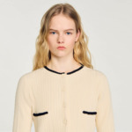 Cardigan en maille pointelle